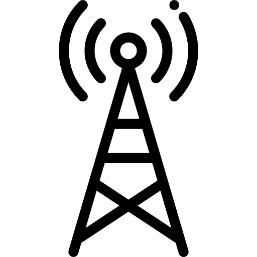 Dedicated bandwidth Black Icon